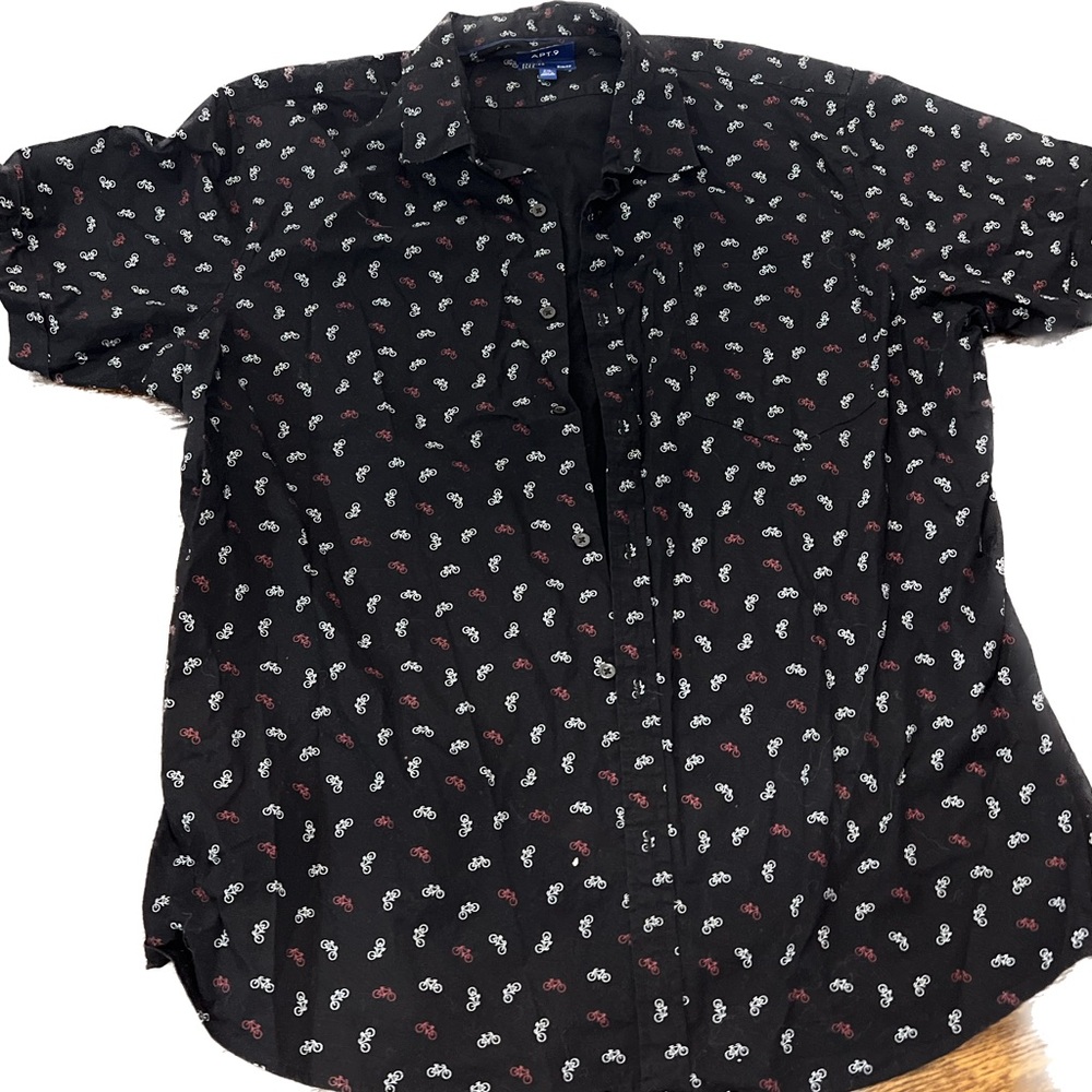 APT9 premier flex slim fit XXL black with red and white bicycle print